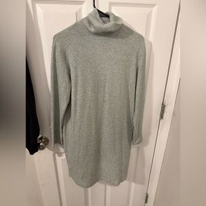 Zara Light Gray Turtleneck Sweater Dress